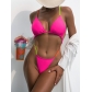 Solid color one-piece swimsuit sexy drawcord bikini C587WY