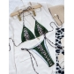 Bikini sexy stitching triangle bag swimsuit women's swimsuit C598W