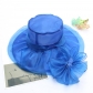 Flower gauze hat Vintage elegant double-layer organza sunvisor foldable sun-proof large brim hat A536587295536