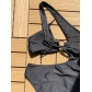 Solid color one-piece swimsuit sexy diagonal shoulder bikini LG94
