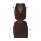Fashion V-neck breasted vest Slim fit split skirt suit S2C11318K