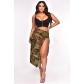 Sexy split camouflage skirt YW0689