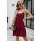 Casual sleeveless suspender dress with strapping backless women's dress FDR0007