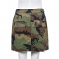 Camo pocket tassel cut-out fashion skirt 9236DD