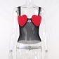 Sexy love gauze perspective suspender vest female street fashion hot girl casual top XY23008