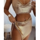 High quality fashionable women's nightclub low cut backless sequin top LBZ641