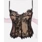 Thin fishbone suspender with waistband, sexy lace bottom vest, no bra, can be worn over a spicy girl mesh blouse DB1136