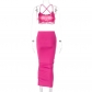 Fashion sexy bra top slim cut out skirt set S3211833A