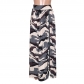 Women's casual camouflage printed zippered split elastic waist skirt S390441