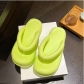 Solid color flip flop Fashion thick bottom anti-slip versatile beach flip flop E-888