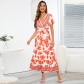 Printed Long Dress Bohemian Beach Resort Dress LQ605
