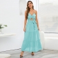 Fashionable and slim fitting temperament, bra strap dress, solid color skirt LQ607