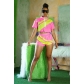 Women's Fashion Colored Summer Casual Sports Set Two Piece Set J6090
