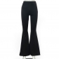 Casual Solid Color High Waist Slim Fit Flare Pants Q21PT152