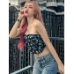 Bra short exposed navel floral spicy girl top summer casual vacation versatile fashion vest YJ23093