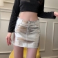 High waisted coating slimming spicy girl short skirt versatile fashion half skirt YL23073
