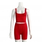 Striped hip lifting high waisted shorts for sports and leisure set FLK826396955