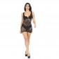 Fun Lingerie Sexy Net Jacquard Perspective Net Cloth Hanging Strap Wrap Hip Skirt Colorful Jacquard Off Shoulder w298