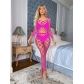 Fishing net stockings jumpsuit sexy and seductive long sleeved plaid net suit w563