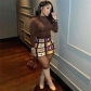 Fashionable and personalized street digital print high waisted slim fitting casual skirt K23J27083