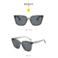 Large frame fashionable sunglasses, trendy unisex classic three point sunglasses, concave design, temperament, street photo glasses MN4137