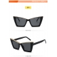 Large frame cat eye sunglasses for women, golden V-top, cool sunglasses, trendy and stylish glasses MN493