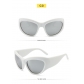 Oversized frame sunglasses, fashionable cat eye oval sunglasses, minimalist hip-hop party glasses for men and women MN060