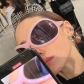 Futuristic large frame internet red sunglasses for men and women retro modern glasses MN1212