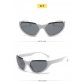 Fashionable half frame Y2K sunglasses for men and women outdoor sports cycling glasses ins trendy and cool punk party glasses MN18164