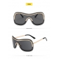 Fashionable frameless sunglasses, personalized square connected lenses, sunglasses for men and women's self driving travel, sun protection glasses MN057