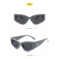 Fashionable retro small frame sunglasses, trendy and cool hip-hop jumpy glasses, female personality wide leg star sunglasses MN13087