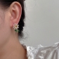 Minimalist design feel of sunflower zircon earrings J-146