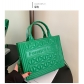 Handheld women's bag, candy colored embossed letters, small square bag, simple one shoulder crossbody PU bag MS22123