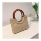 Large capacity portable straw woven bag, single shoulder woven bag MS8950
