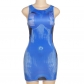 Fashionable 3D printed short sleeved slim fit wrap hip dress K23D28467