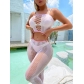 Women's Jacquard Sexy Bra Mesh Clothes, Pantyhose, Hollow out Fun Underwear Set FFX1251