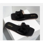 Large one line casual women's slippers, fashionable solid color pearl women's shoes CFXXY-43