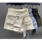 Irregular Denim Shorts A-line High Waist Loose Slim Wide Leg Hot Pants Worksuit Skirt gfR7T5H3T3
