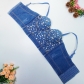 Trendy denim studded bead strap with steel rings and fish bones wrapped around the body, small stars and diamond bra KNN8597
