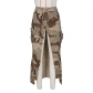 Women's Fashion Personalized Camo Wash Pocket Split Tassel Half Dress G0574