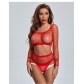 Fun lingerie two-piece split mesh suit with hollowed out female fishing net perspective uniform pajamas MS1126