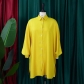 Loose Waist Style Polo Collar Solid Large Shirt Dress Dress D3089
