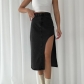 Slim Fit Hundred Pagoda Skirt Women's Trendy One Side Split Denim Half Skirt XY23200