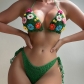 3D Hand Hook Flower Knitted Strap Sexy Beach Bikini Set Hot Spring Resort Swimwear CYBK0134