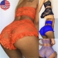 Lace Perspective Hollow out Fun Underwear Sexy Underwear Eyelash Lace Three Point Fun Set ZXF623328687557