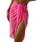 Women's mesh swimsuit cover up, perspective cover up, shawl half skirt ZXF687024960394
