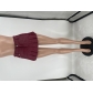 Sexy pocket zipper fashion denim pleated skirt JJ6108