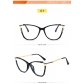 Anti blue light glasses Cat eye open spring leg flat light glasses MN5031