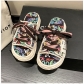 Personalized Graffiti Dissolved Thick Sole Slippers for Women's Summer Outwear New Canvas Slippers Y