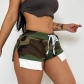 High waistband camouflage shorts, fashionable and versatile casual pants YY23184